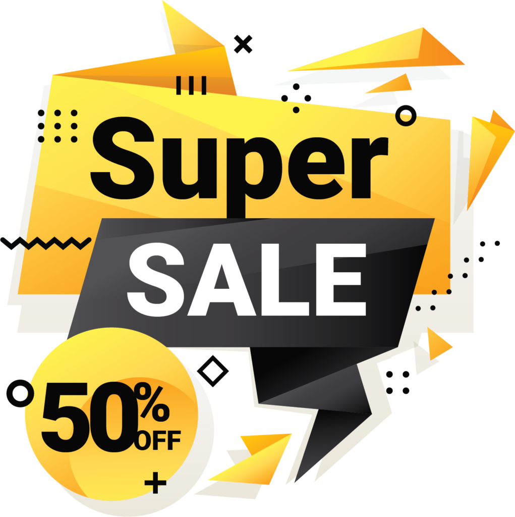 Super Sale 50% off